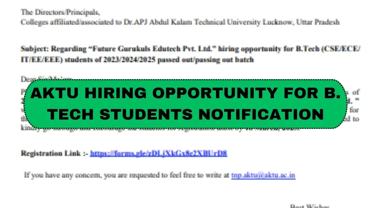 AKTU Hiring