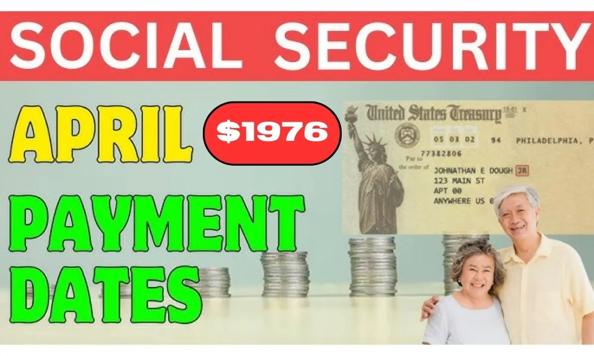 $1976 Social Security Payment in April