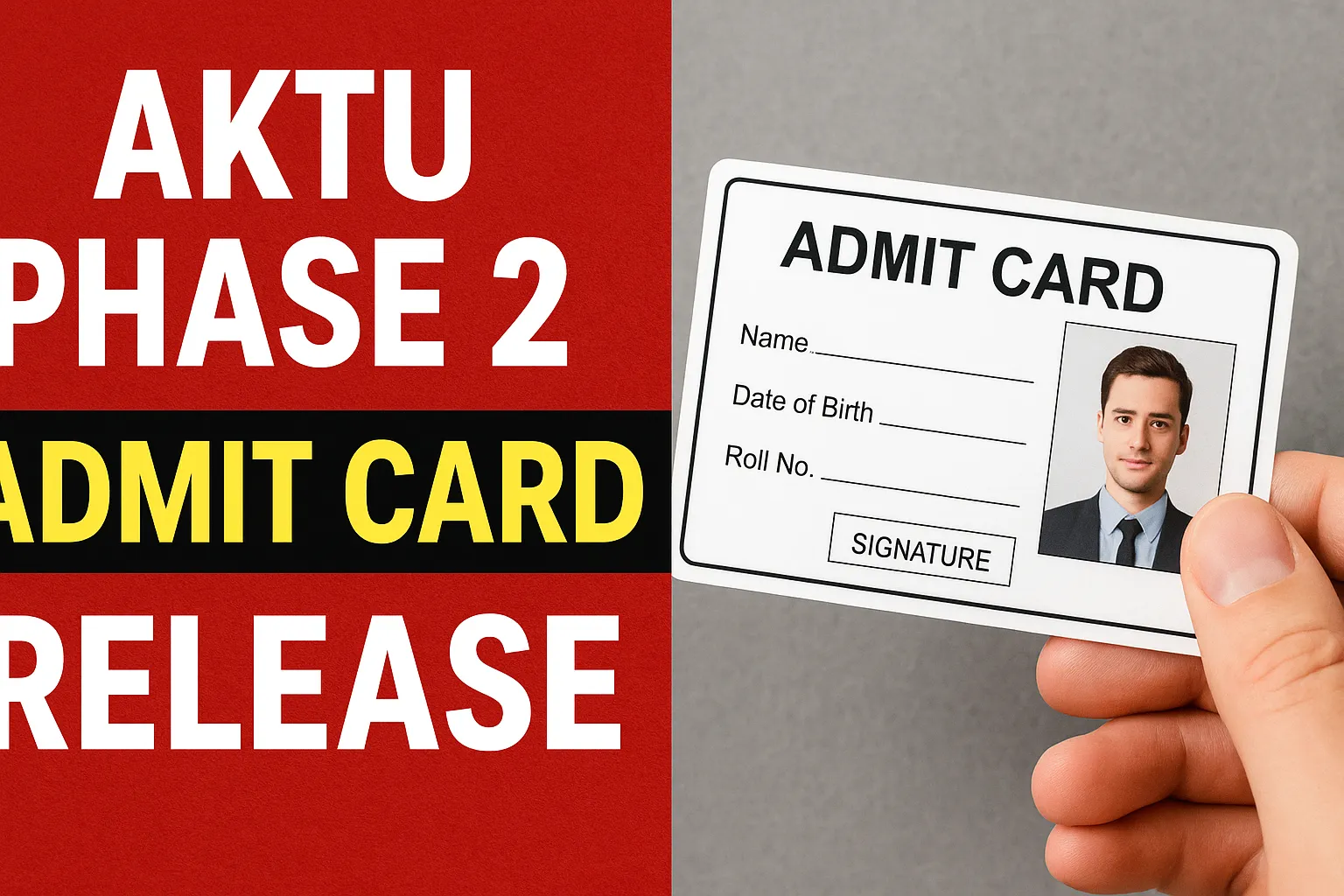 AKTU Phase II Admit Card 2025 Notification