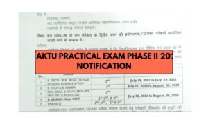 AKTU Practical Exam Phase II 2025 Notification
