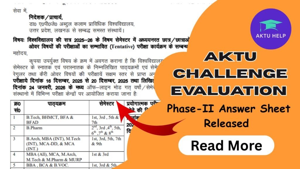 AKTU Challenge Evaluation Phase-II