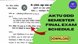 AKTU Odd Semester Final Exam Schedule Released