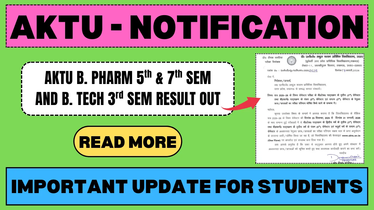 AKTU Declares Odd Semester Results