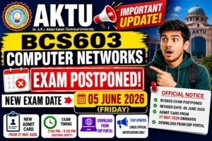 AKTU BCS603 Computer Networks Reexamination 2026