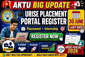 AKTU URISE Placement Portal Registration 2026
