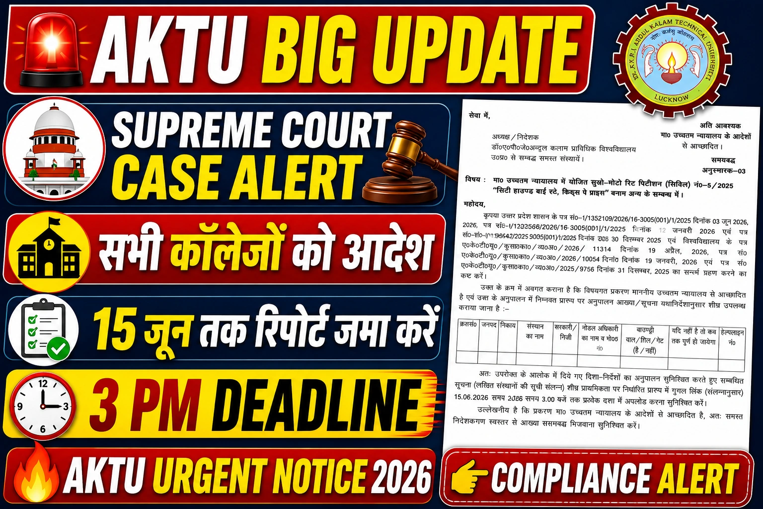 AKTU Supreme Court Notice 2026