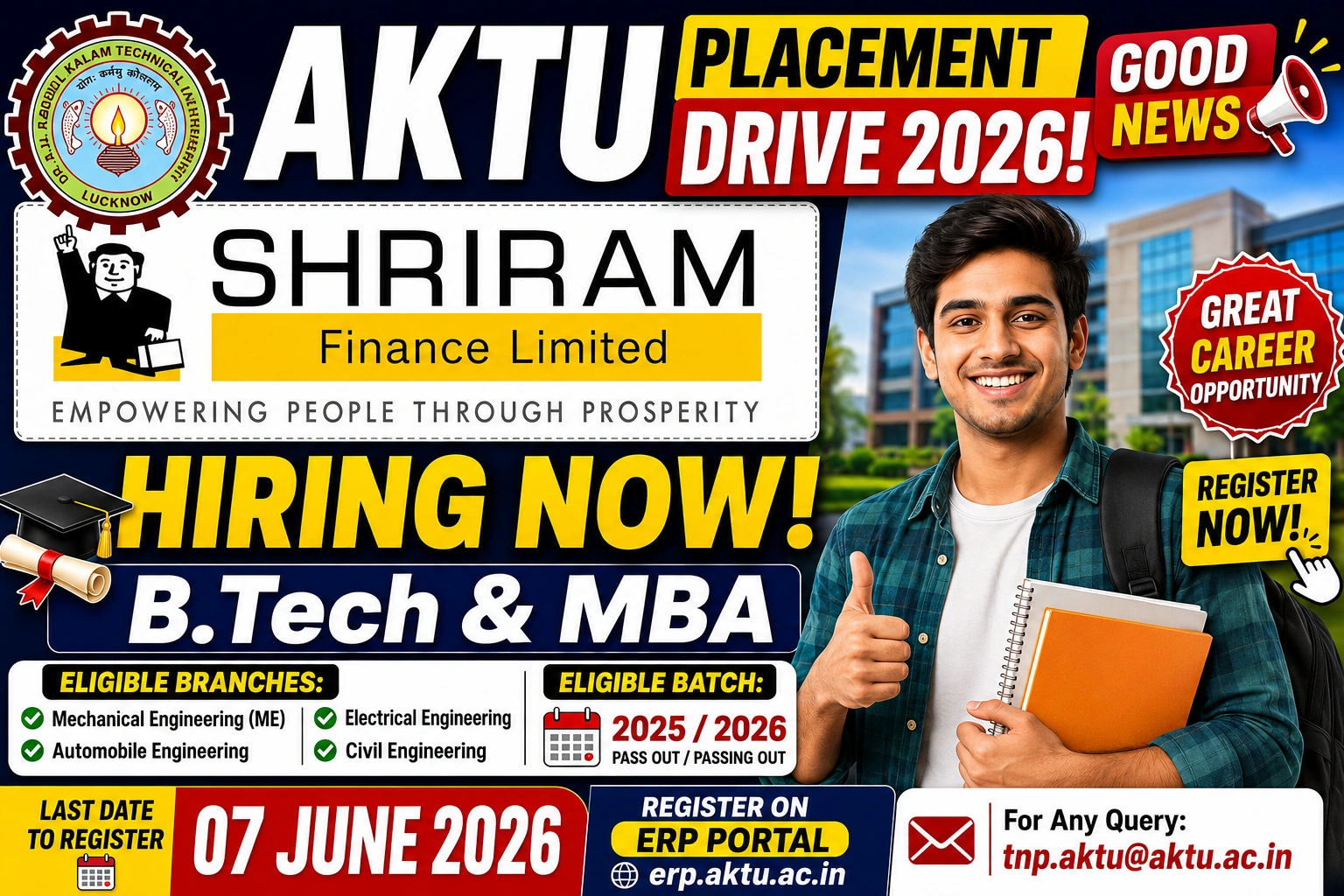 AKTU Placement Drive 2026