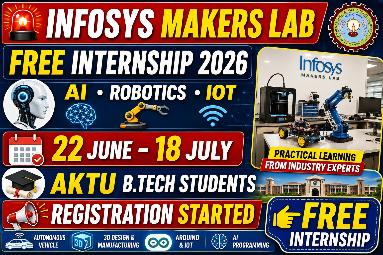 AKTU Infosys Makers Lab Internship 2026